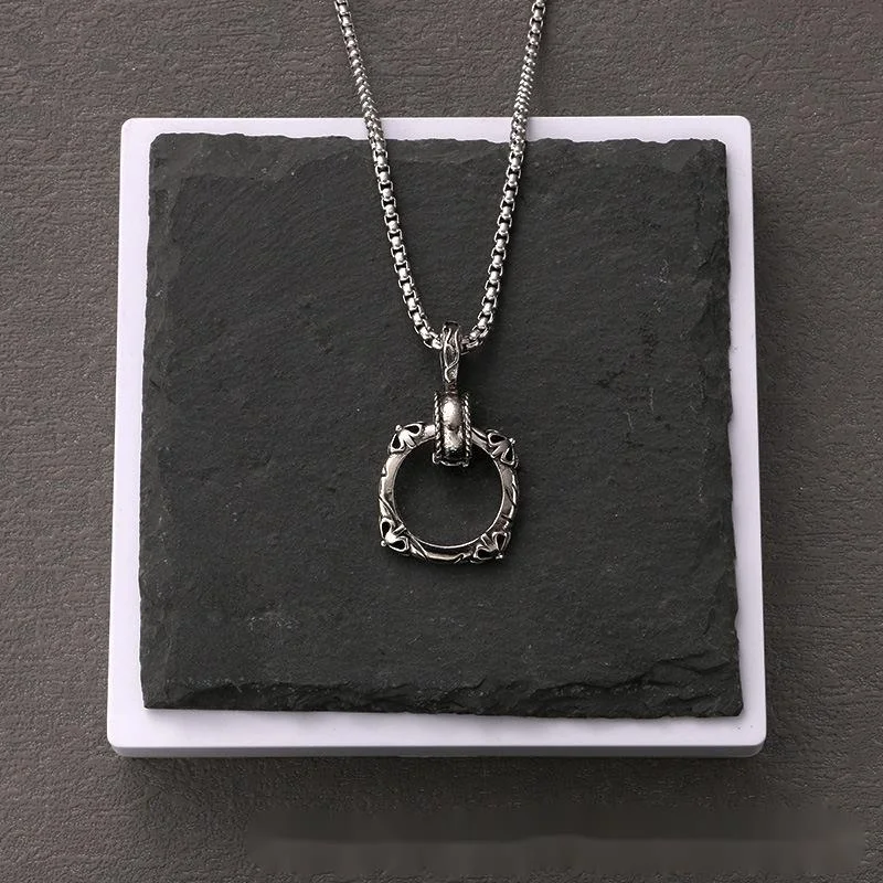 Hip Hop Street Versatile Internet Celebrity Stesso Stile Anello Collana Trendy Bounce Ciondolo Uomo E Donna_voghion.com