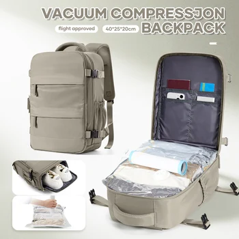 Vacuum Compression Bags Women Men Hand Luggage Ryanair 40x20x25 Trave Backpack, Business Laptop Bag Carry on School Backpack 1
