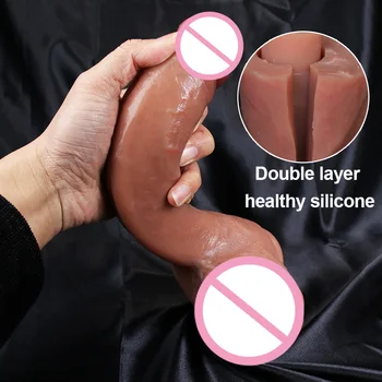 XXL Big Realistic Dildo Soft Silicone Penis Skin Feel Cock Female Masturbator Anal Plug Adultos Sex Toys Strapon Dick for Women 2