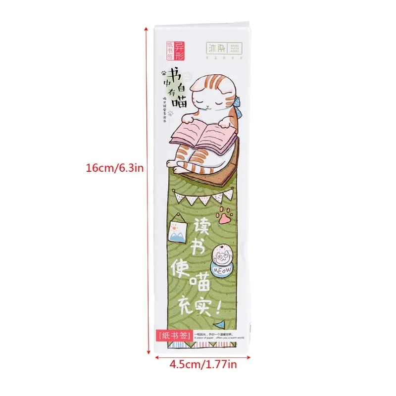 30pcs Useful Funny Cat Clip School Creative Supplies Student Multi-purpose Novel Gift Supply Paper Bookmarks