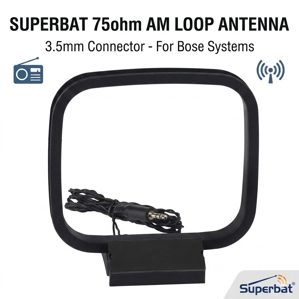 Superbat 75ohm AM 루프 안테나 Bose 라이프 스타일 음악 미디어 센터..