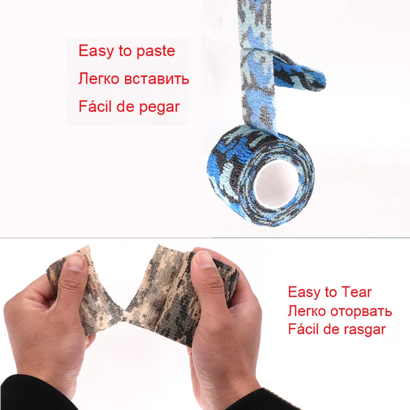 Ruban camouflage réutilisable invisible - Fixation discrète équipement pêche