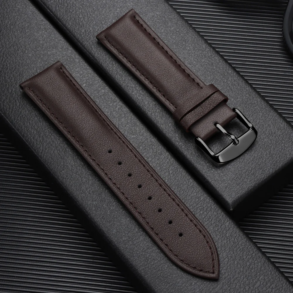 Calfskin Leather Watch Band Universal Bracelet for Smartwatches - Unisex Strap Accessory