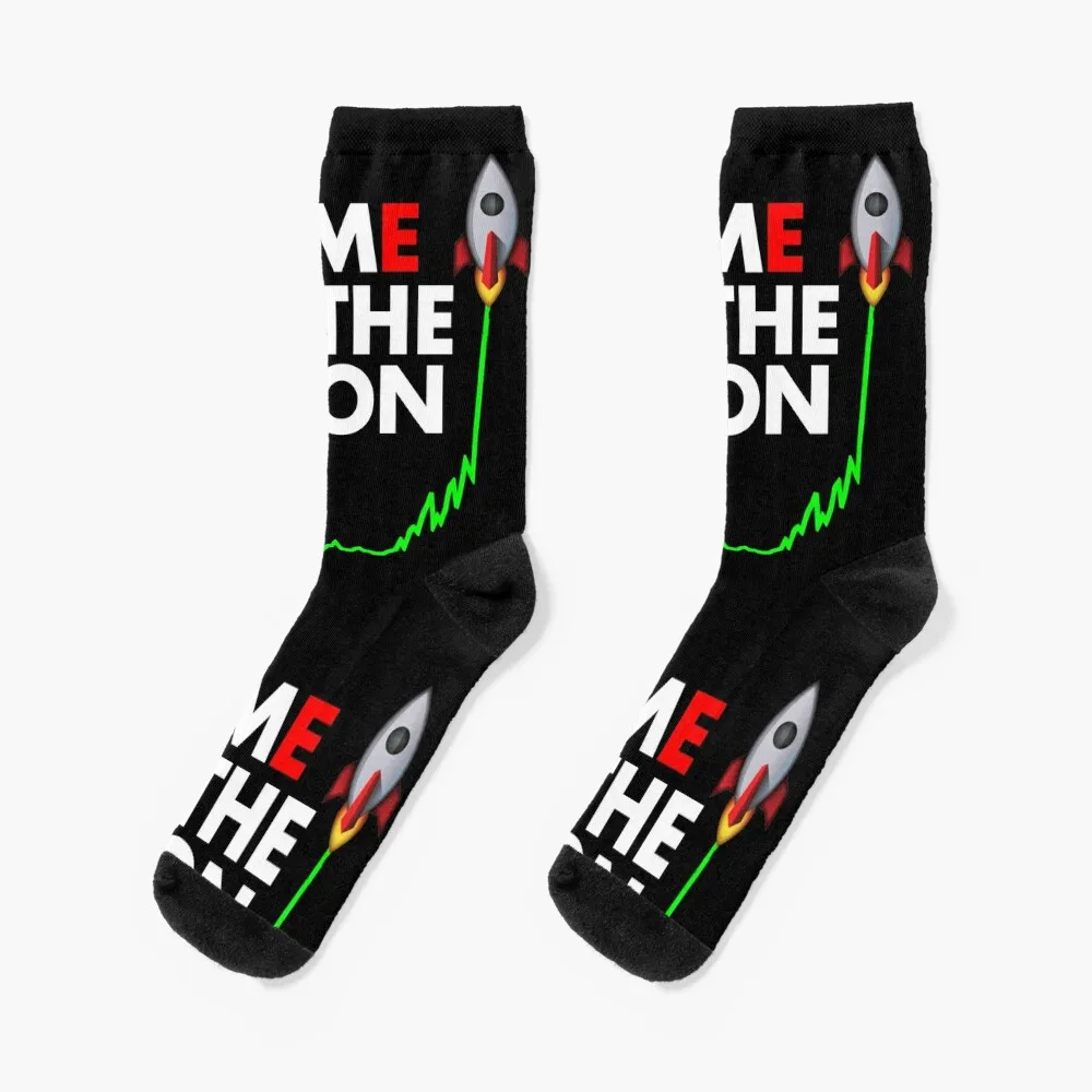 

GameStop Stock $GME to the moon Socks winter thermal cute Rugby Socks Women Men's