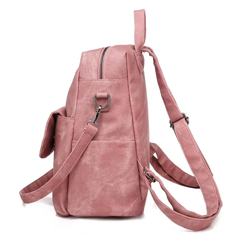Women Anti-theft Backpack PU Leather School Bookbag Travel Shoulder Bag for Teenager Girls