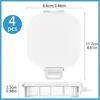[NOT INCLUDE PIGMENT] 1/4 Pcs Airtight Paint Storage Palette Box with Lid Portable 16 Well Palette Box Palette for Watercolor 2