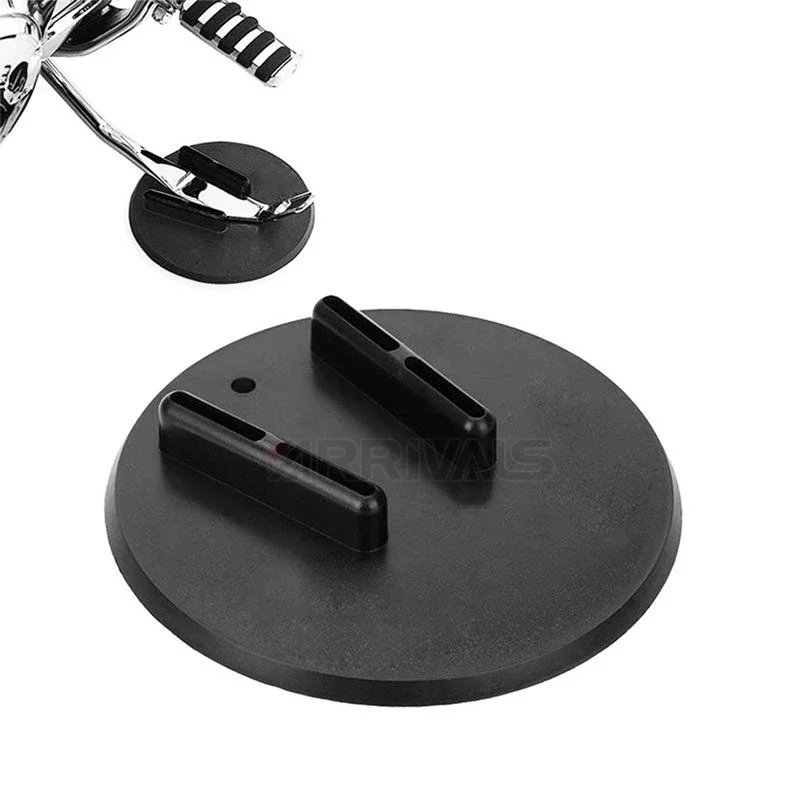 1pc Motorcycle Side Kickstand Jiffy Stand Coaster Pad Puck For Harley