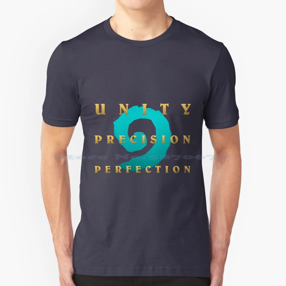 Unity. Precisione. Perfezione. T Shirt 100% Cotone Tee Hearthstone Zilliax Mech Legendary Wow World Of Gaming Geek Gamer Funny