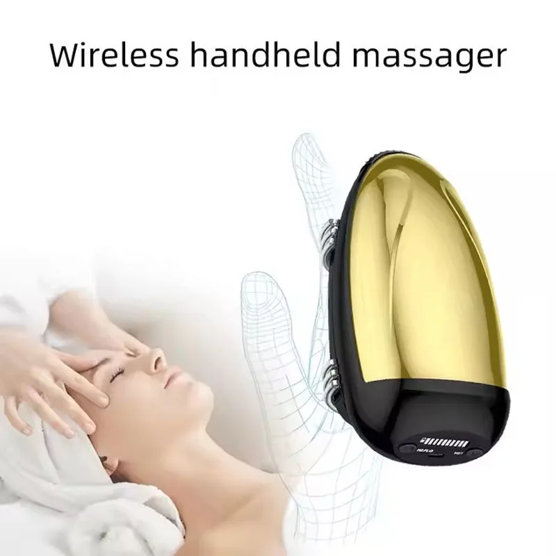 Portable Vibration Barbershop Cordless Handheld Heat Massage USB Charging Body Relax Neck Back Head Face Hair Scalp Massager