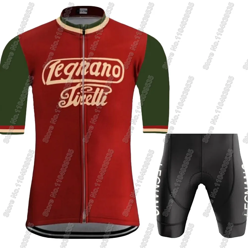 Retro Team Legnano Cycling Jersey Set Vintage Red Clothing Summer Road Bike Shirts Suit Bicycle Bib Shorts MTB Maillot Ropa