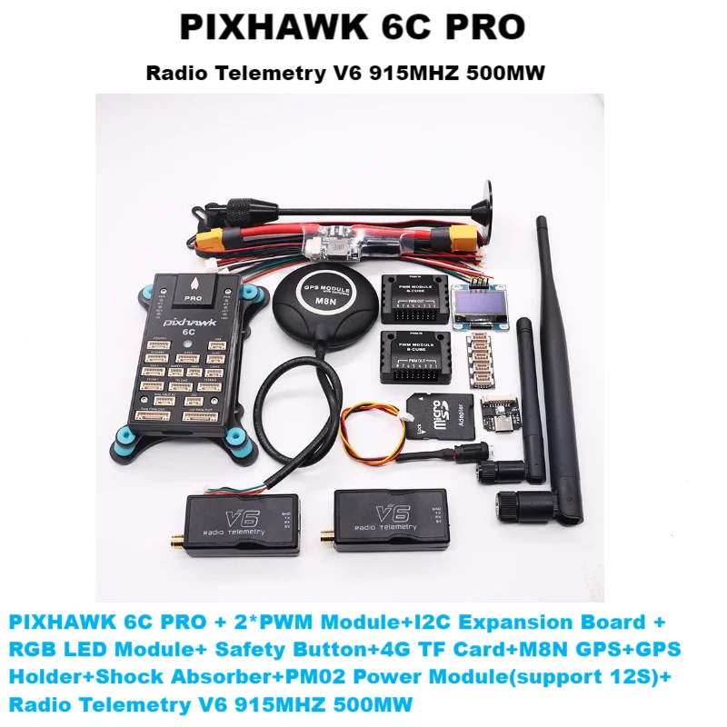 PIXHAWK 6C PRO FMUV6C Ardupilot PX4 32 Bit Flight Controller Autopilot with 4G S