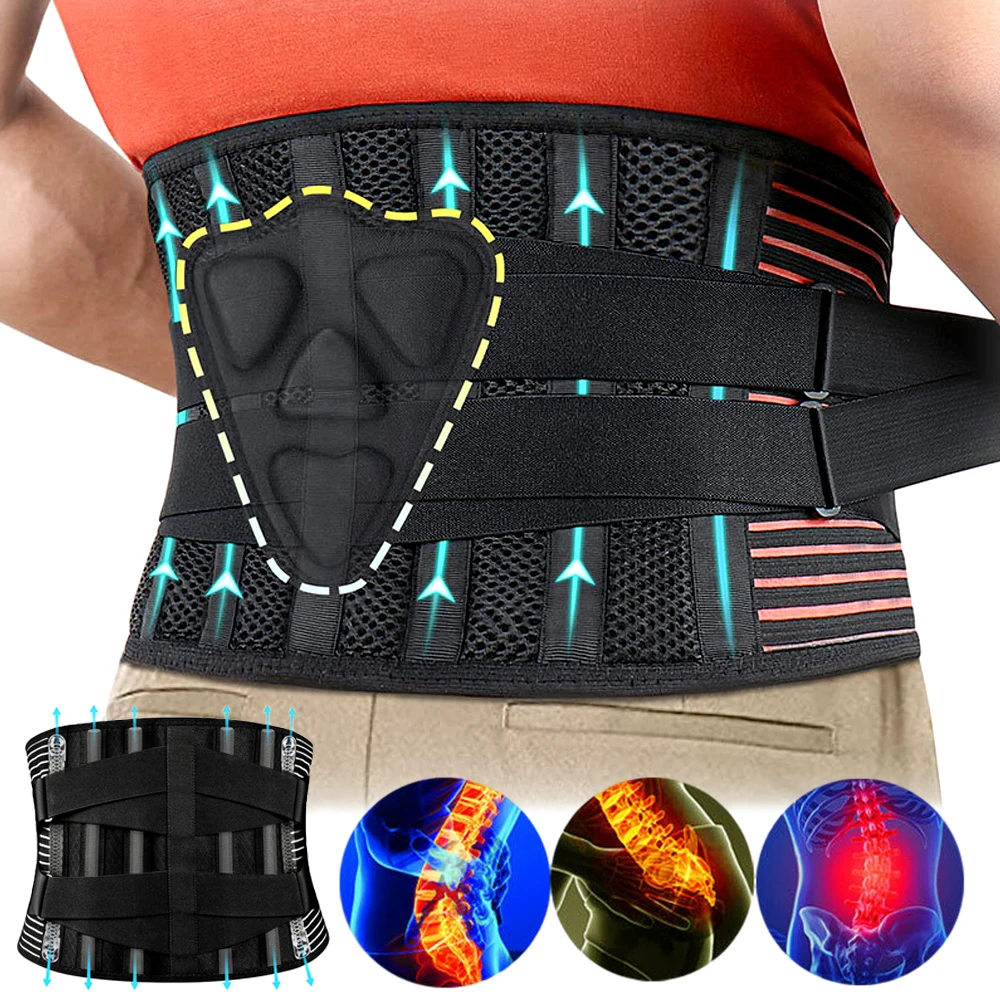 BreathableWaistSupportBackBraceLowerBackPainLumbarSupportfor