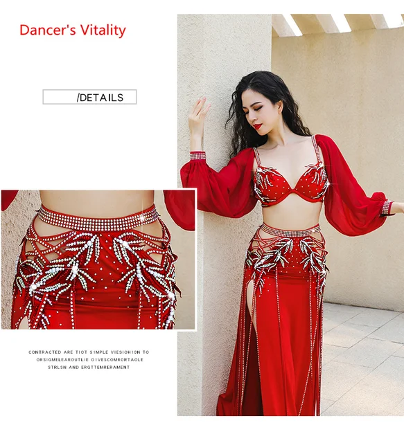 Belly Dance Performance Clothes For Women Belly Dancing Set Retro Elegant  Aesthetic Group Competition Performance Suit Outfit - Belly Dancing -  AliExpress