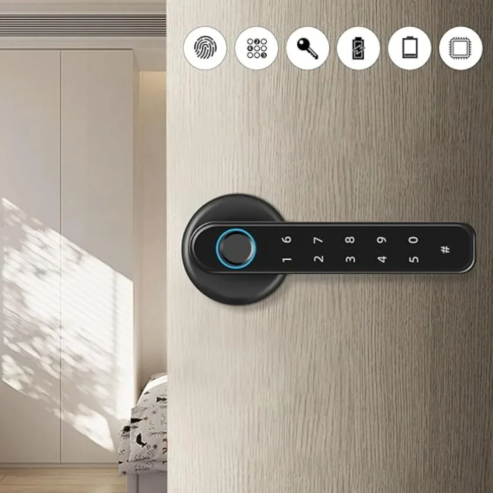 Fingerprint Digital Lock Smartphone Bluetooth Access Biometric Identification Smart Door Lock Control Home Office Security Tools
