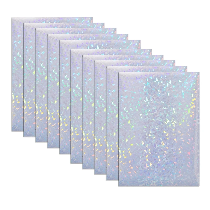 517F Diamond Holographic Vinyl Inkjet Self Adhesive Printing Paper Vinyl A4 Size Self-Adhesive Laminate Waterproof Sticker 50 100 sheets of a4 kraft paper self adhesive printing paper label pasted smooth surface sub surface blank backing paper