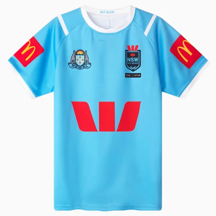 

NSW Sky Blues 2024 Unisex Jersey Rugby Training Singlet Short Custom name and number size S--5XL