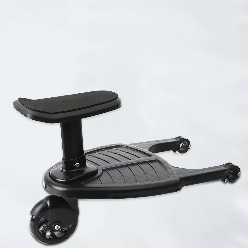 Fashion Children Stroller Pedal Adapter Second Child Auxiliary Trailer  Scooter Hitchhiker Kids Standing Plate with Seat