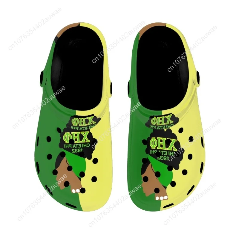 Fashion Chi Eta Phi Sorority Print Adults Sandals Casual Comfortable Slides Slippers Hole Shoes Zapatillas Hombre
