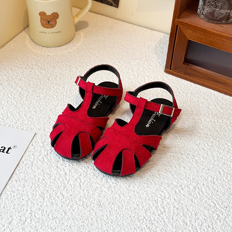 Leather Kids Sandals for Girls Summer Beach Shoes