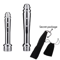New Stainless Steel Metal Anal Cleaner Bidet Faucets Rushed Anal Douche Shower Cleaning Enemator Enema Butt Plugs Tap Adult 2