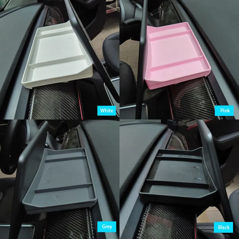 

Screen Rear Storage Box For Tesla Model 3 Y Car Silica Organizer Invisible Organization Tray Tissue Box Car Accessories Interior