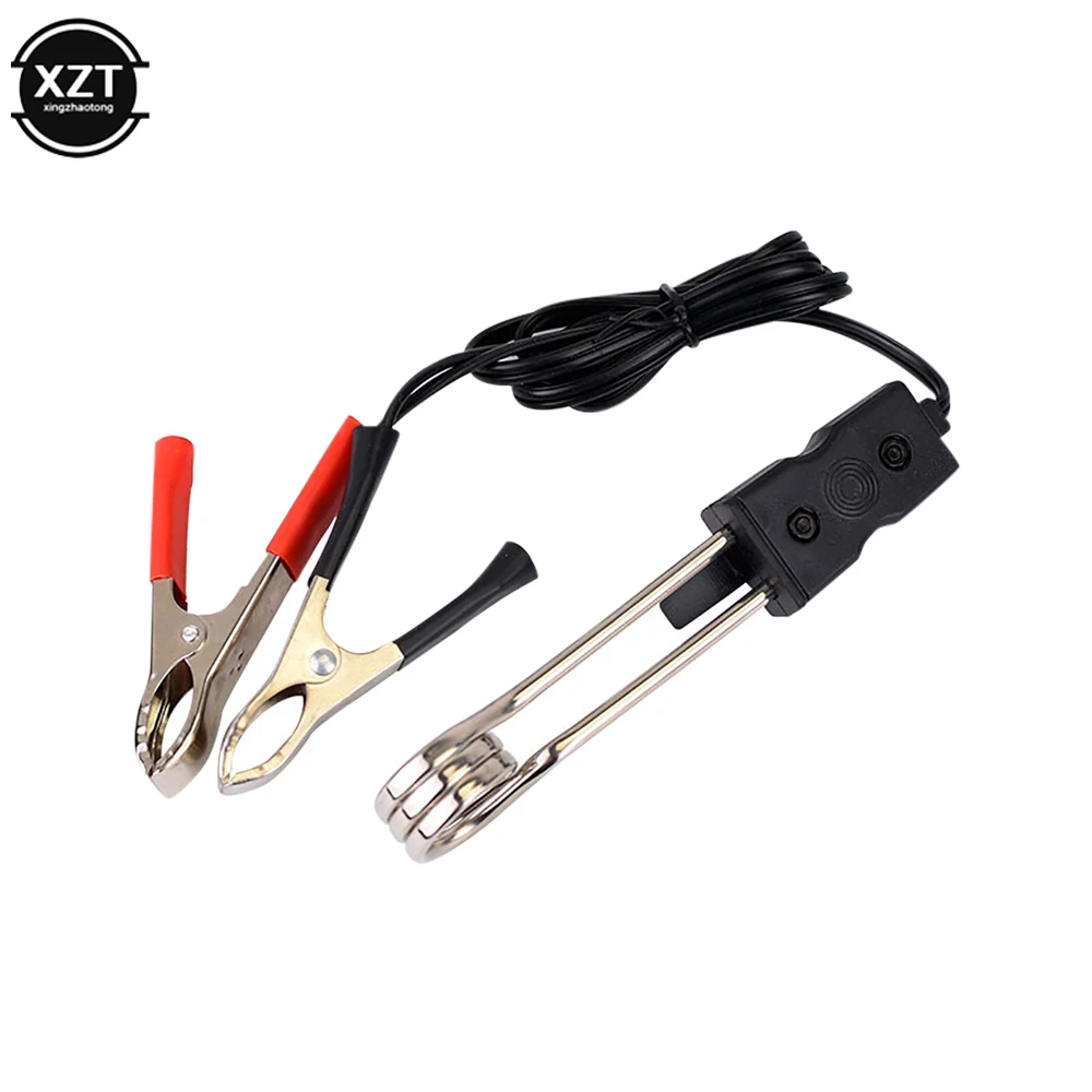 Electric Water Heater Immersion Instantaneous Water Heating Rod 12V/24V  Portable Car Hot Water Boiler Heater Element Fish Clip