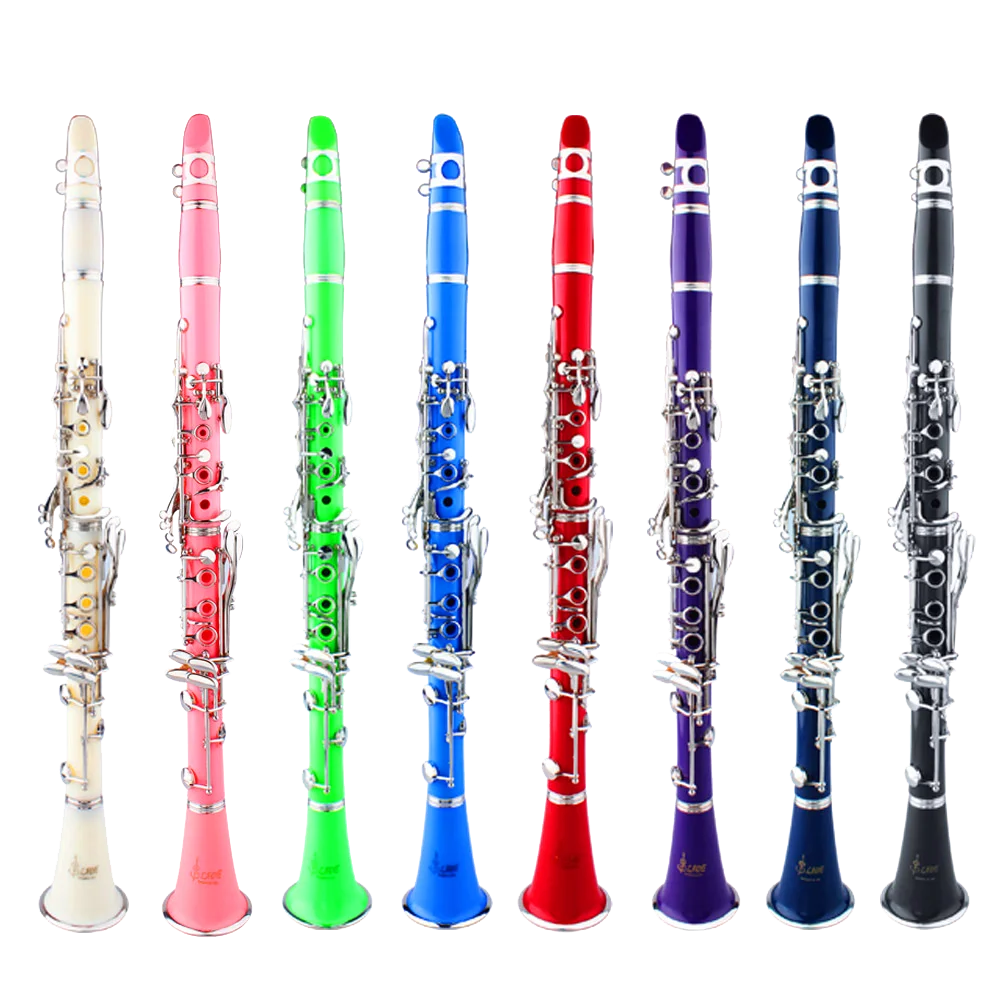 SLADE 클라리넷 17 키 낙하 조정 B 멀티 컬러 클라리넷, ABS 실버 도금 실버 키, 베이클라이트 소재, 액세서리 포함