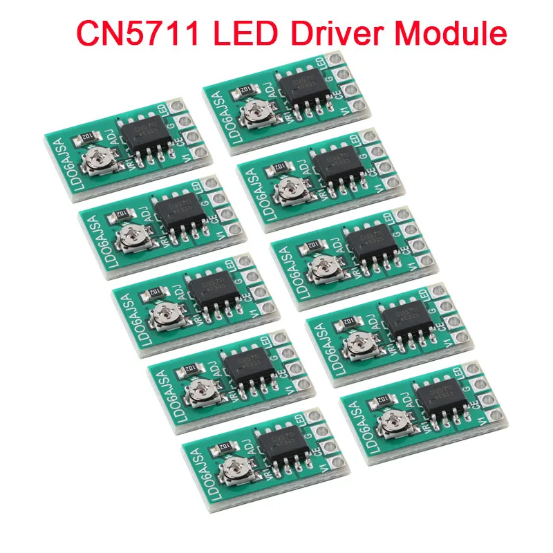 10pcs/1pc CN5711 LED 드라이버 모듈 DC 2.8-6V 30-1500MA 정전류 조정 가능 모듈 PWM 제어 보드