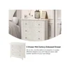 3-Drawer Fully-Assembled Flower Motif Dresser, Nightstand for French Country, Farmhouse，Modern, Rustic Style 4