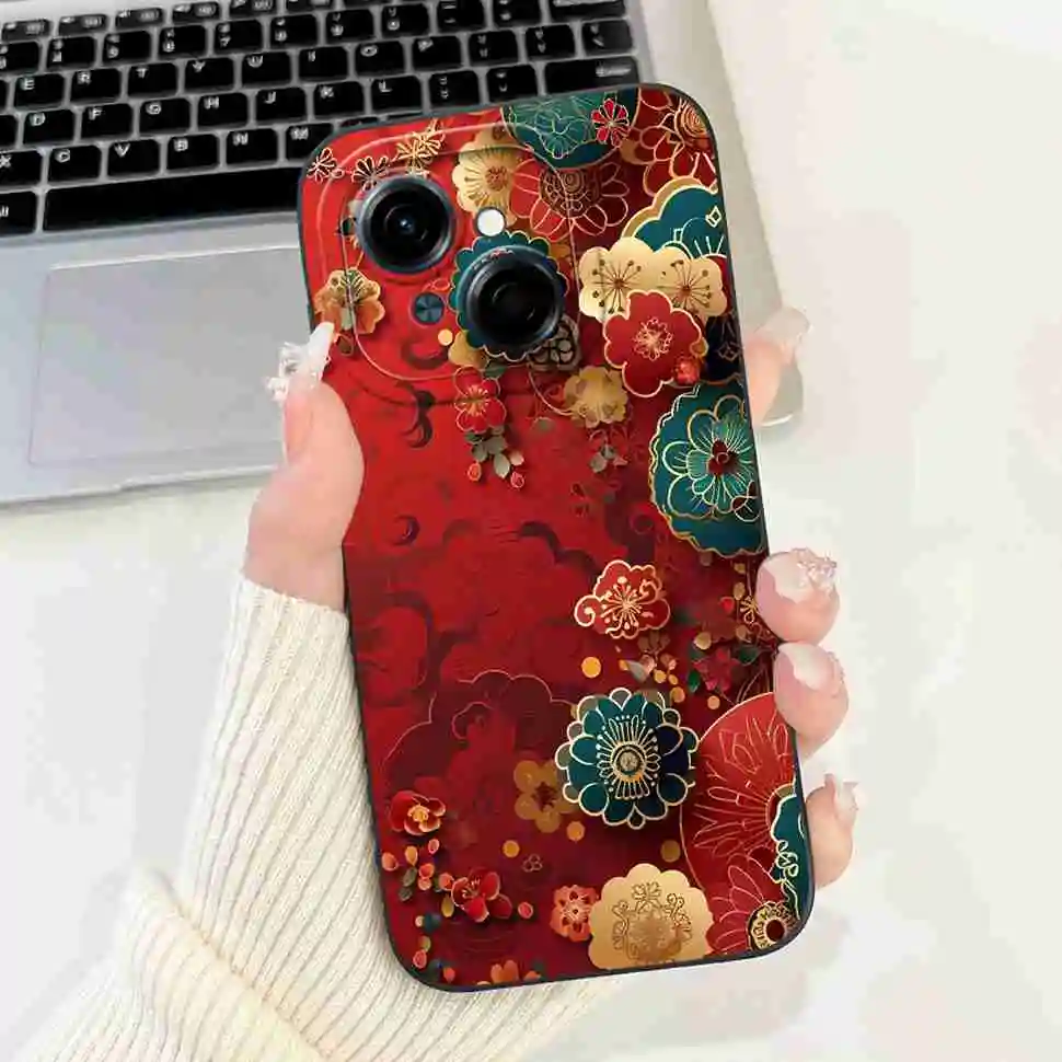 Black Butterfly Ultra-Thin Soft Silicone Case - 6.67 Back Cover