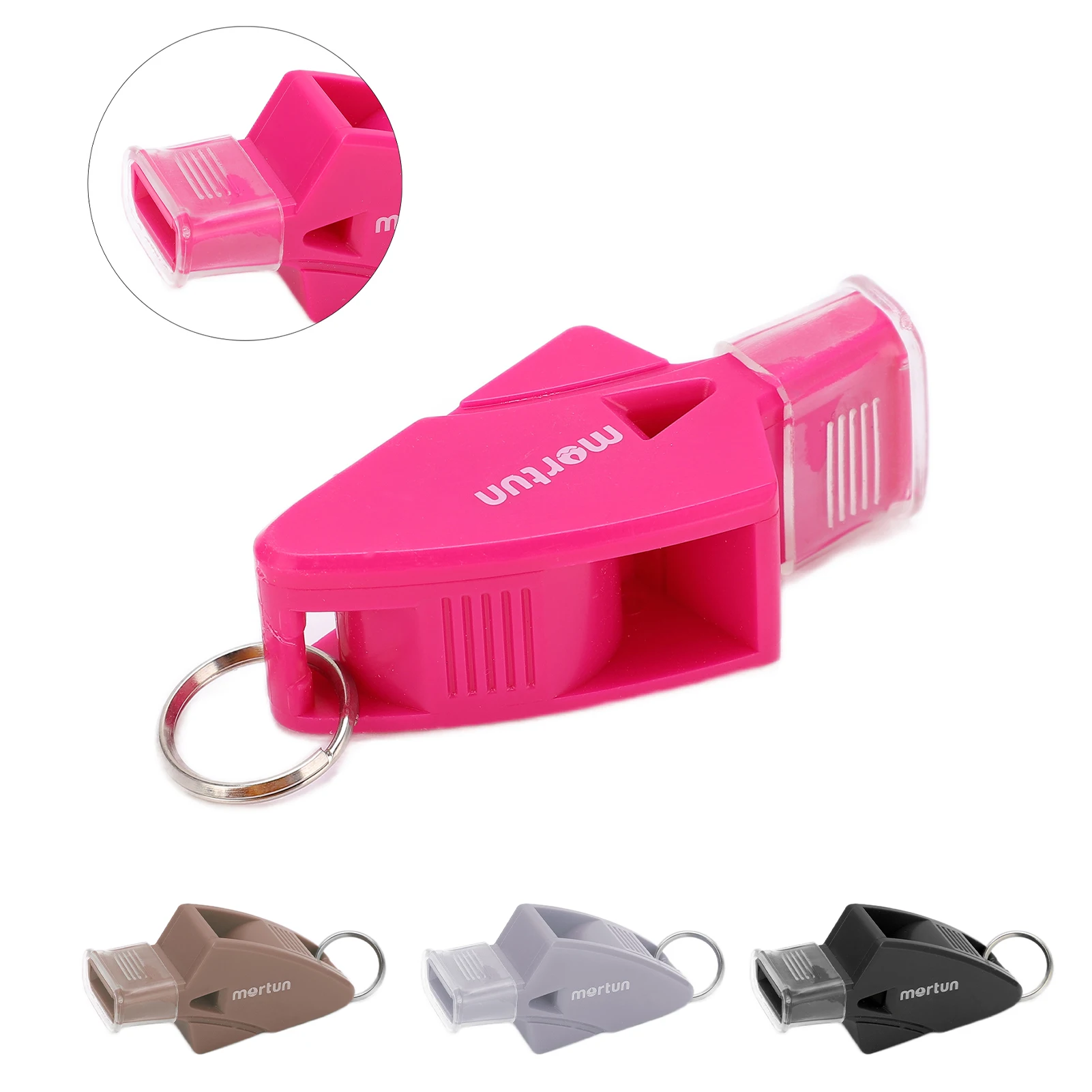 Competition Whistle Practical Crisp Sound Adjustable Dolfin Whistle with Lanyard Finger Clip for for Referees Kids