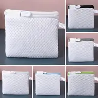3 Pcs Double Layer Mesh Laundry Bag Thickened Pilling Prevention Clothes Organizer Prevent Clothes Tangling Clothes Bag for Home 2