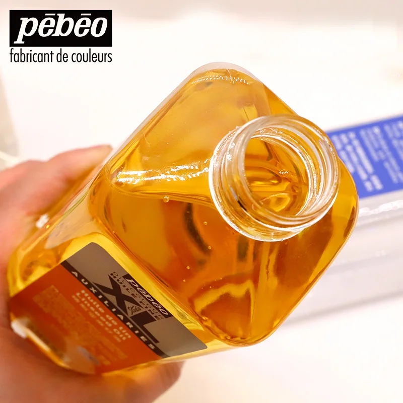 Oil paint Pebeo 500ML oil paint medium clear varnish linseed oil mineral thinner odorless thinner for drawing auxiliary supplies