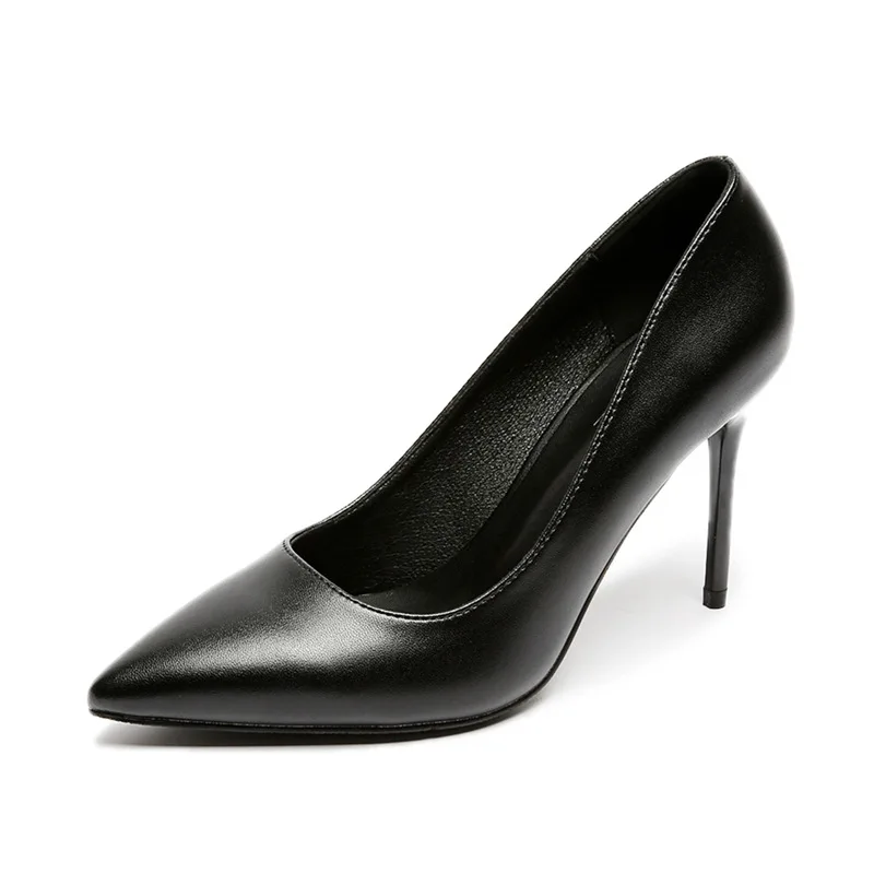 

31-43 Black Work Shoes Women Professional High Heels Pumps Sexy Thin Heel Stiletto Ladies Heels