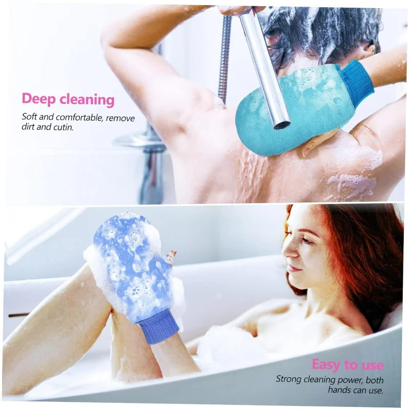 1/2PCS Scrub Exfoliating Gloves for Shower Cleaning Scrub Mitt Rub Dead Skin Body Brush Towel SPA Foam Body Massage 2