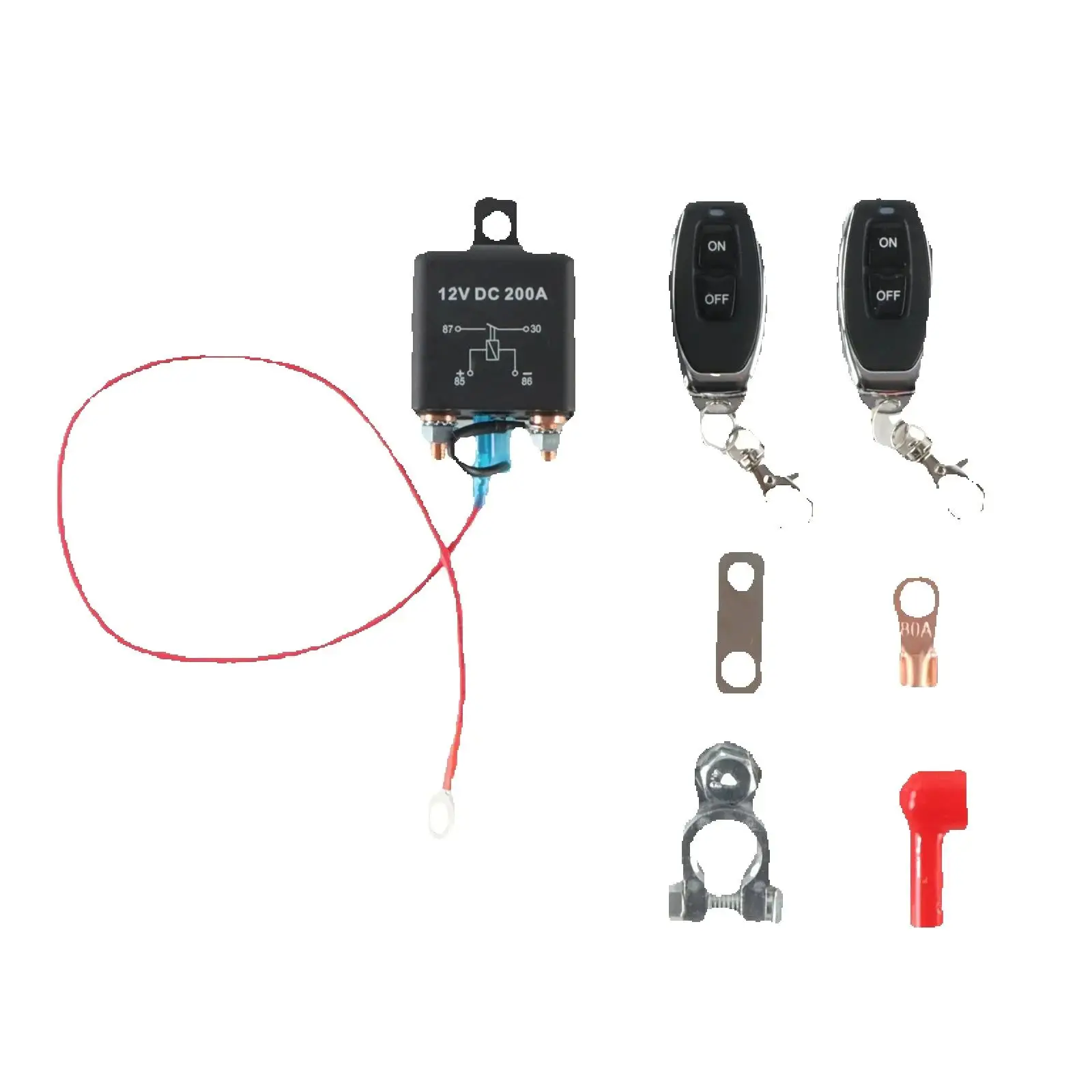 Masker Kill Switch 1Set 12V Wireless Dual Remote Master Kill Cut-off Switch FOR Universal ...