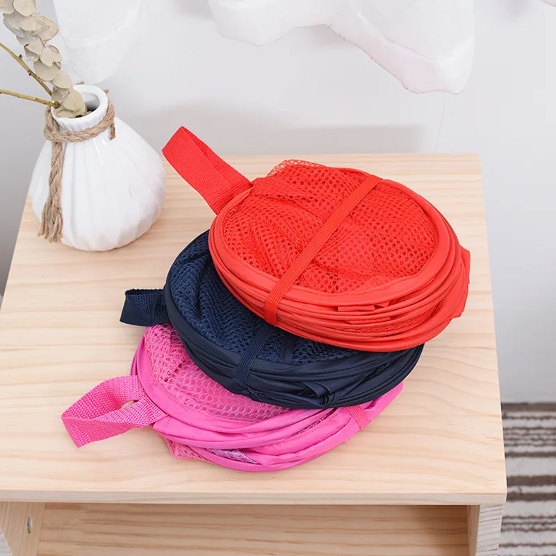 Portable Foldable Laundry Basket Large Capacity Mesh Storage Bag for Kids Toy Dirty Clothes Sorting Hamper Diaper Stackers Caddy