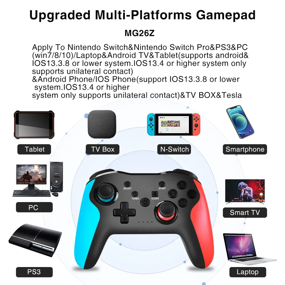 2.4G Wireless Gamepad Compatible Nintendo Switch Pro Console PC Game Controller For TV Box Andriod Phone For PS3 Tesla Joystick