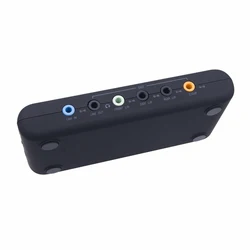 USB External Stereo Sound Card with 2 MIC Heads SPDIF 7.1 Channel USB Soundbox Recording and Playback for Home Desktop Speakers