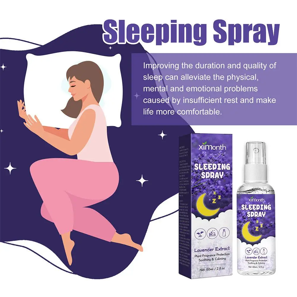 New 60ml Lavender Deep Sleep Sleeping Rollerball Essential Spray Improve Sleep Quality And Relieve Mental Stress For Sleepi C2Y8