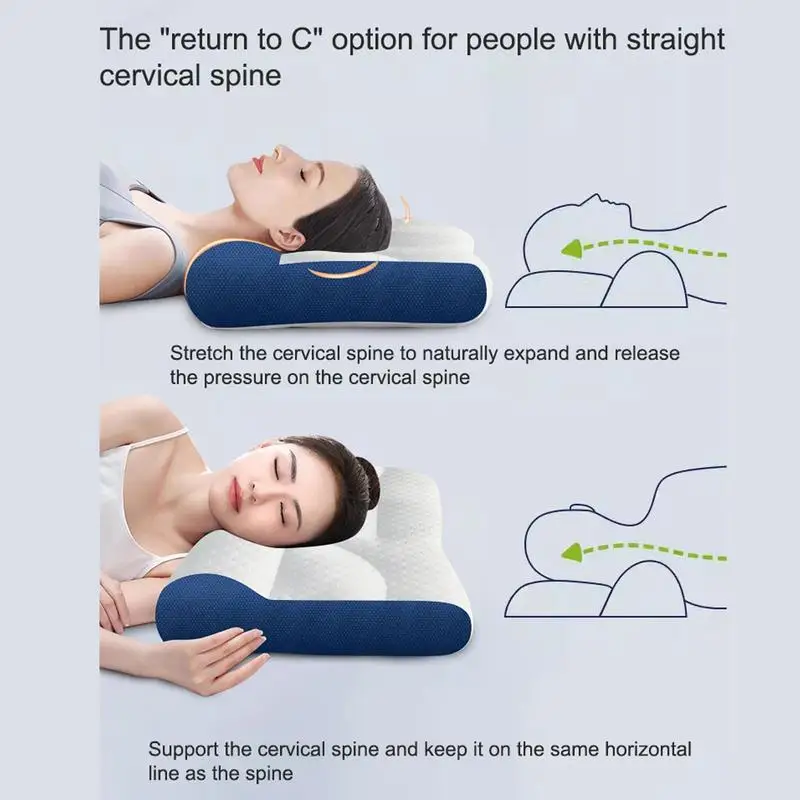 Cervical Pillow For Neck Ergonomic Pillow Cozy Sleeping Breathable Height Adjustable Bed Pillow For Sleeping Side Back Stomach 4