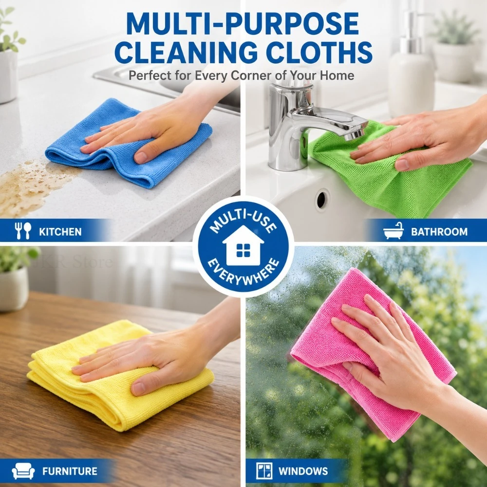 Ultra-Absorbent Reusable Microfiber Cleaning Towel