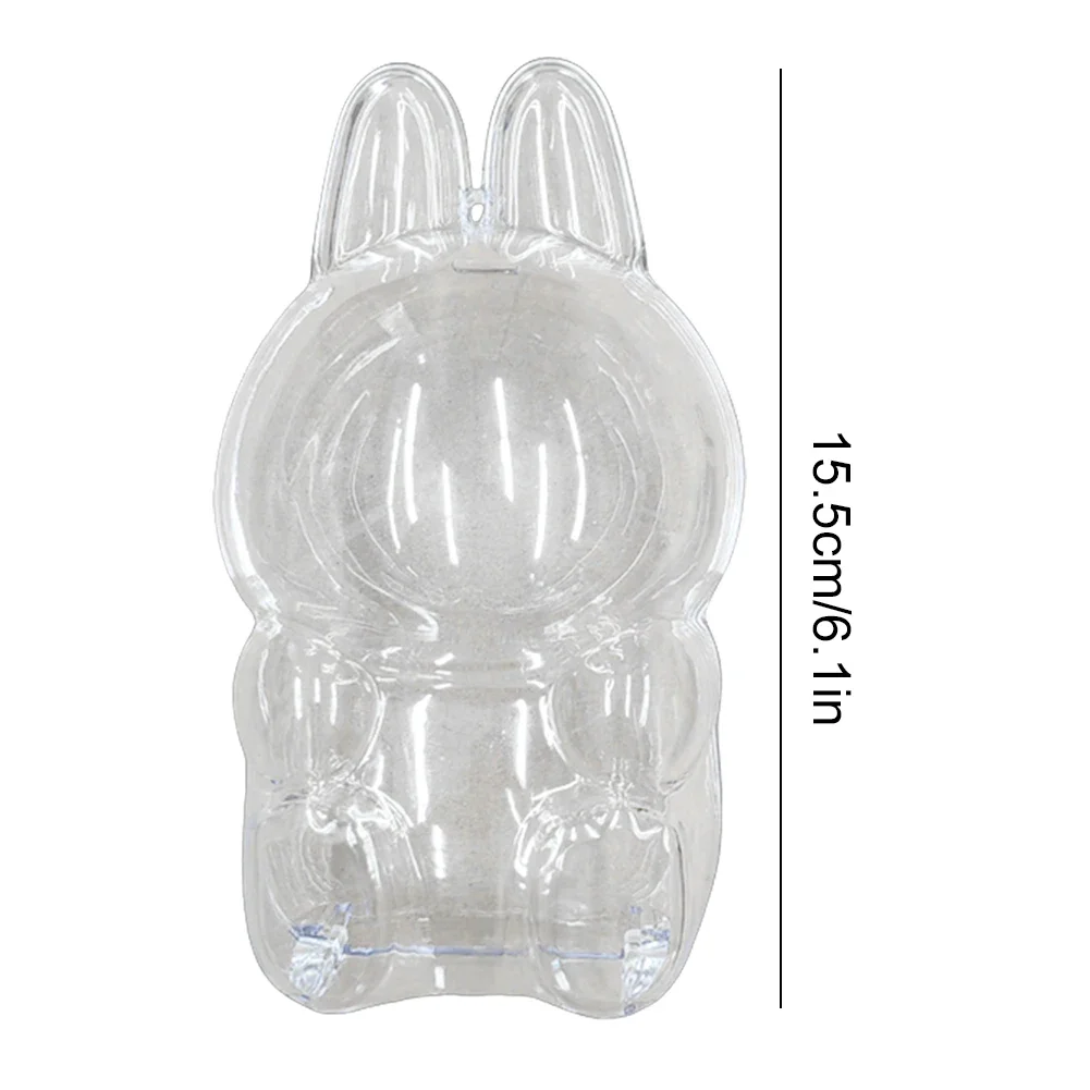 2025 Labubu Clear Macaron Dust Case – Popmart Bubble Mart Elf Doll Cover & Storage Box, Perfect Christmas & New Year Gift 4
