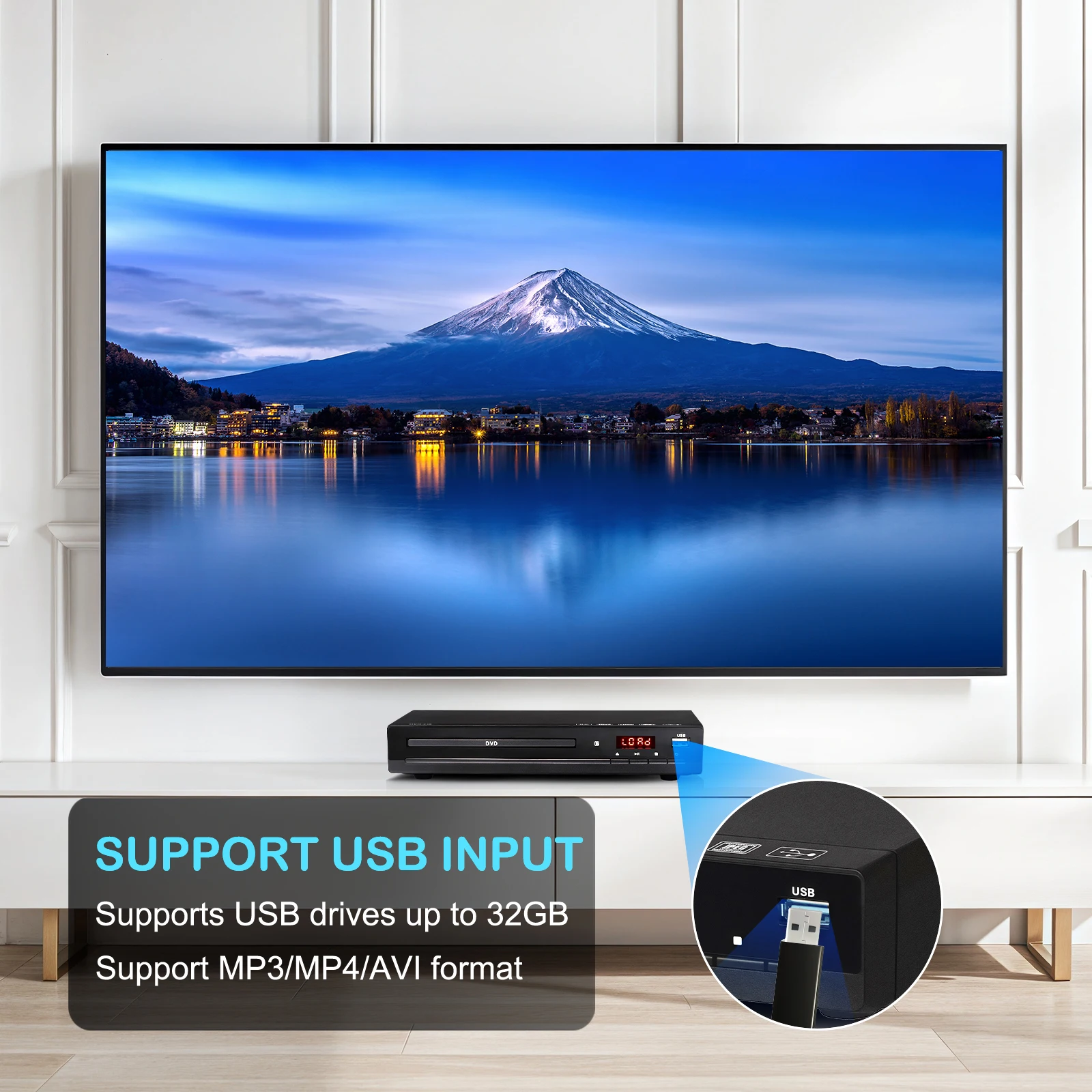 DVD Player M238 HD 1080P Disc Player with Remote Control Support USB MP3 MP4 Hom