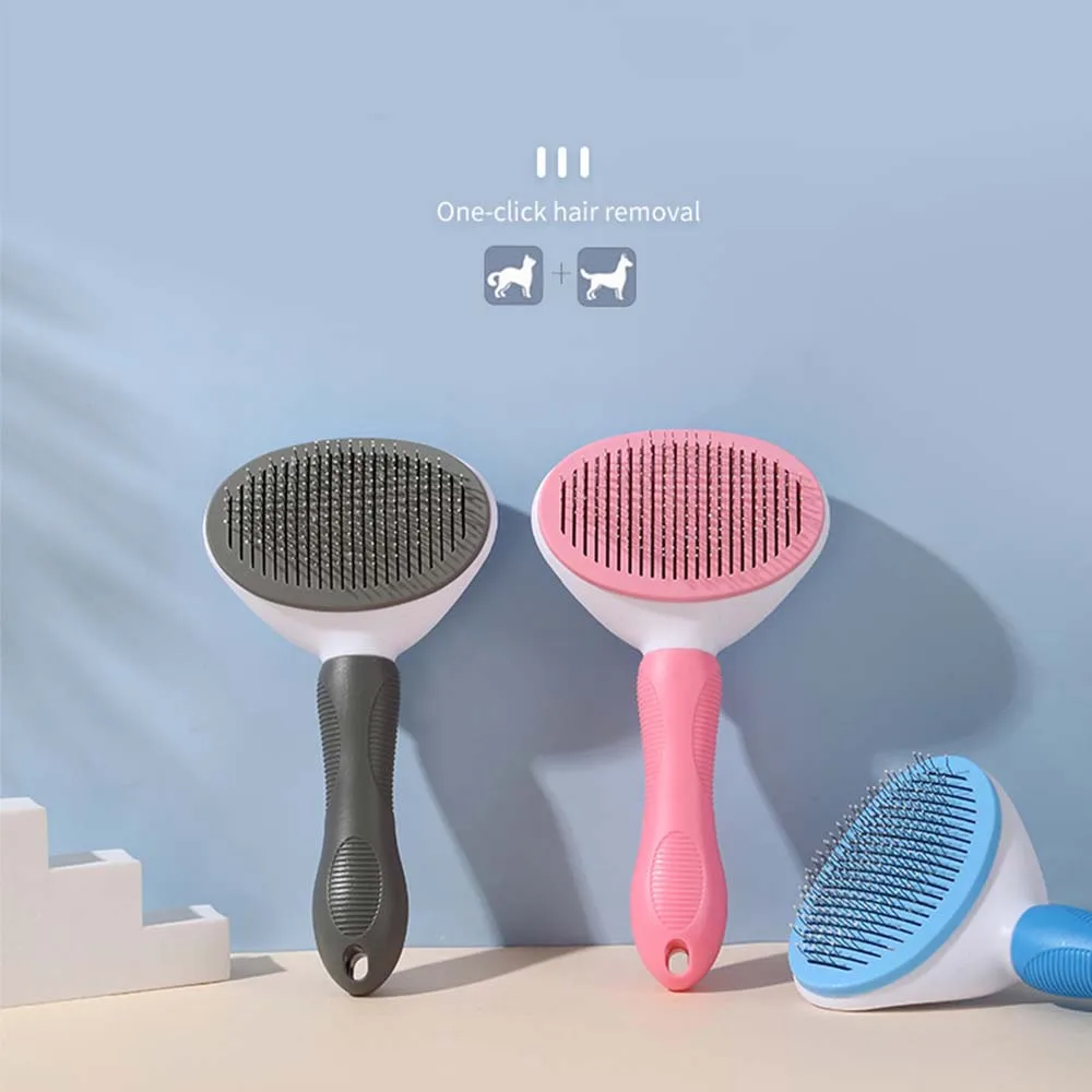 

Pet Brush Stainless Steel Dog Cat Hair Removal Comb Floating Hair Cleaning Tools Beauty Skin Care Cat Dog Grooming Accessories