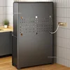Multi-layer Microwave Ovens Pots Storage shelf Home Multi-functional Storage Cabinets Floor-standing Kitchen Cabinets Sideboard 5