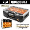TOUGHBUILT TB-B1-O-30 11-Compartment Large Plastic Small Parts Organizer Includes 8 Deep Bins and 4 Dividers 1