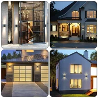 Solar Up and Down Spot Lights Outdoor, Street Wall Light Lamp Solar Powered Sunlight Waterproof Solar Lamp Garden Decorative 3