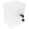 Transparent Acrylic Piggy Bank Key Lock for Kids Square Money Gift Holder Clear Counter Toy Box Safe Storage Children 5