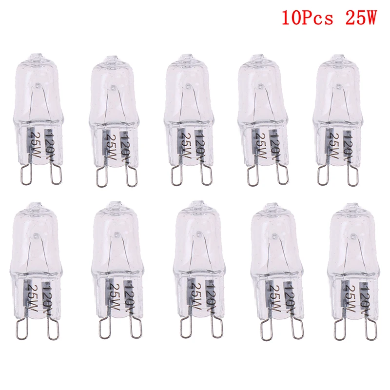 10PCS/Set 120V 25W 40W 60W Oven Light Bulb G9 High Temperature Bulb Steamer Light G9 Oven Lighting,led bulb holder